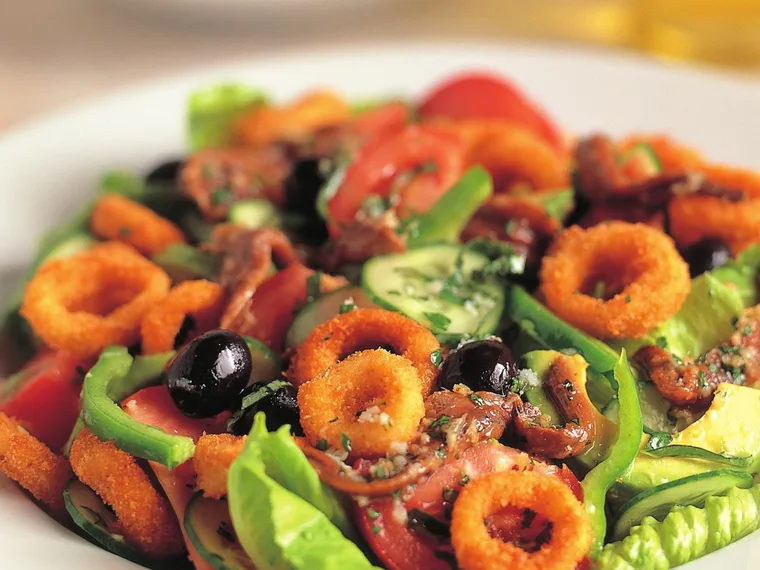 Calamari and vegetable salad