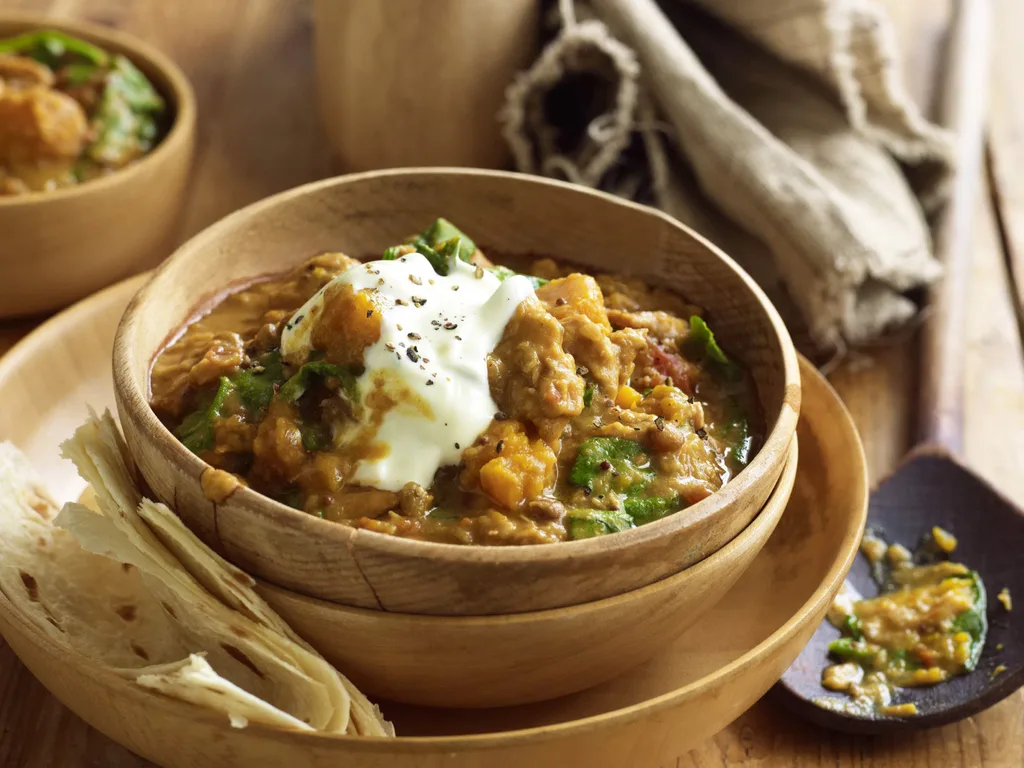 chicken, lentil and pumpkin curry