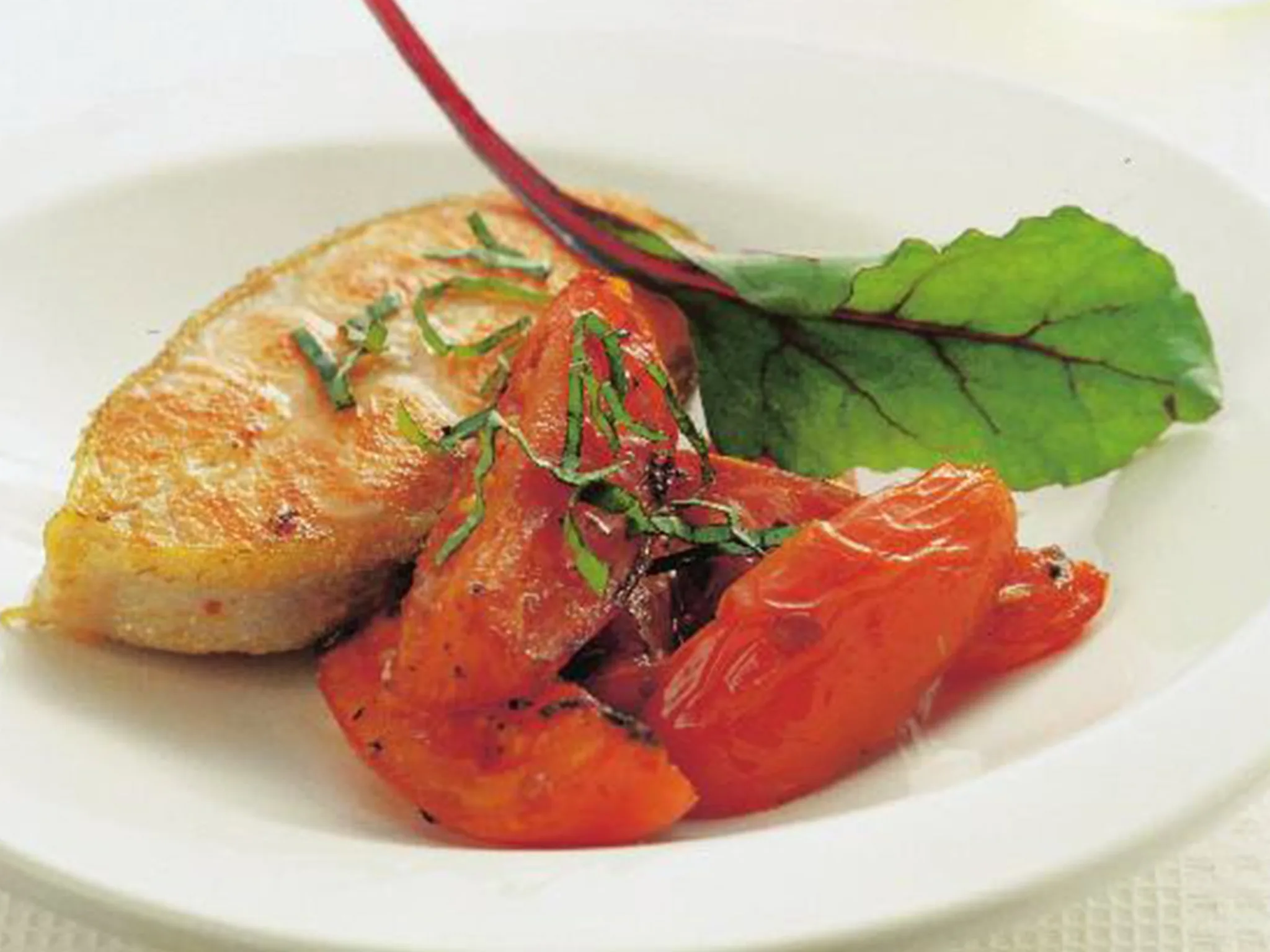 trout with caramelized balsamic tomatoes