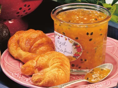 peach and passionfruit jam