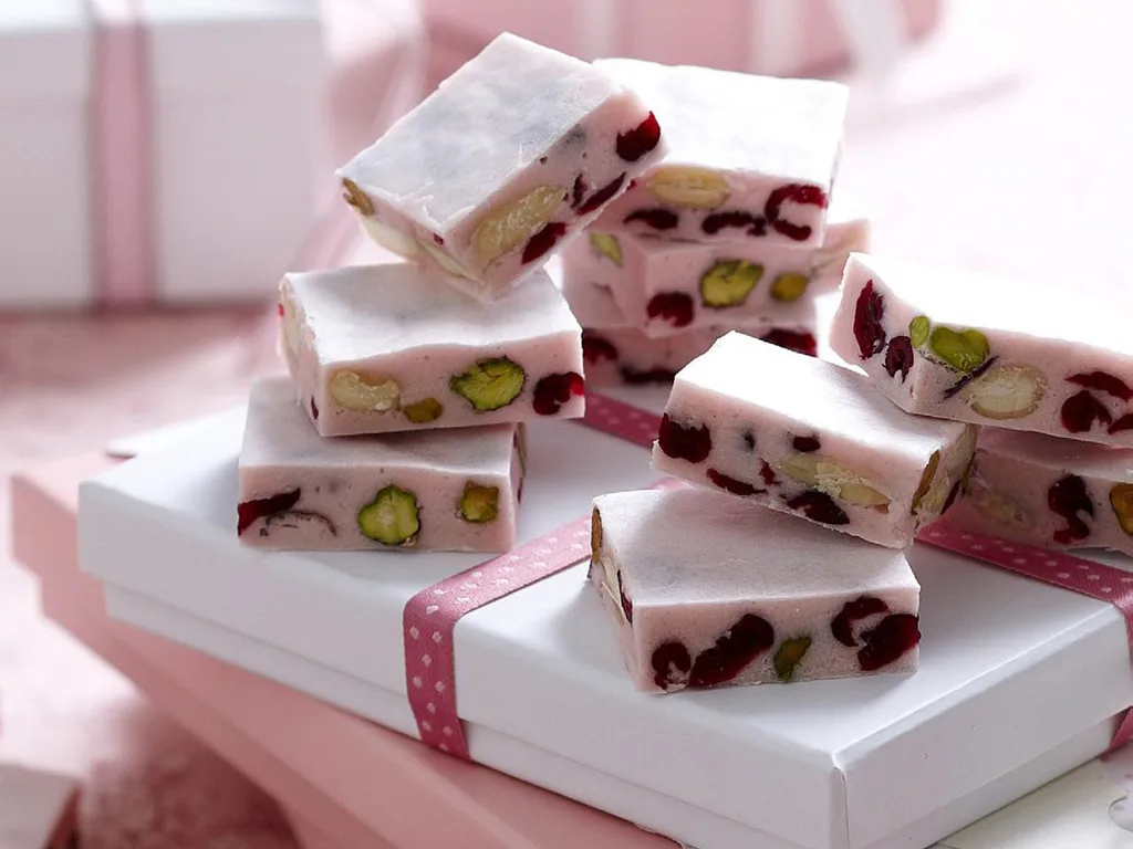 cranberry and nut nougat