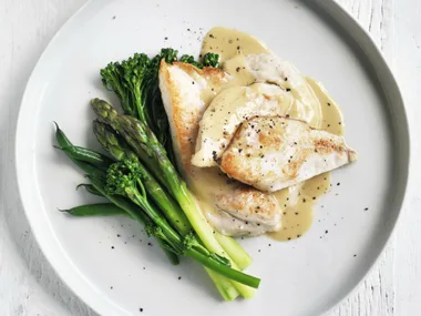 MARSALA CHICKEN WITH WHITE BEAN PUREE