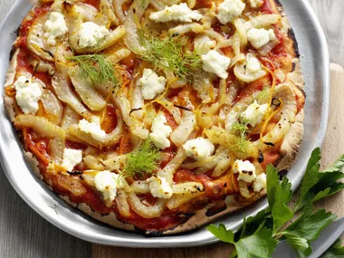 Fennel and ricotta pizza