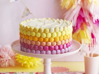 minty sunrise cake