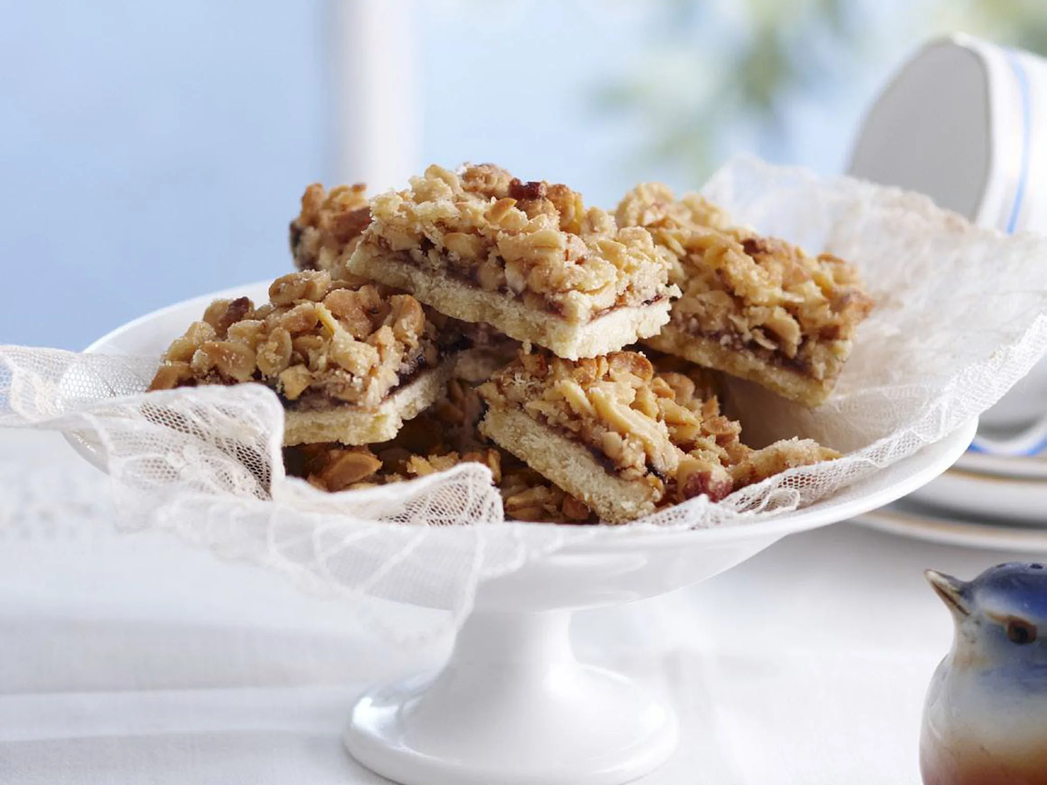 peanut, plum and oat slice