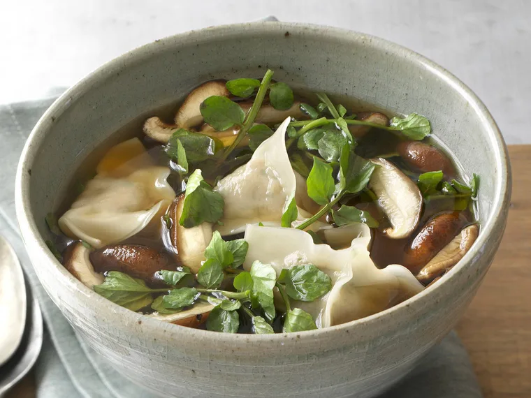 pork and vegetable wonton