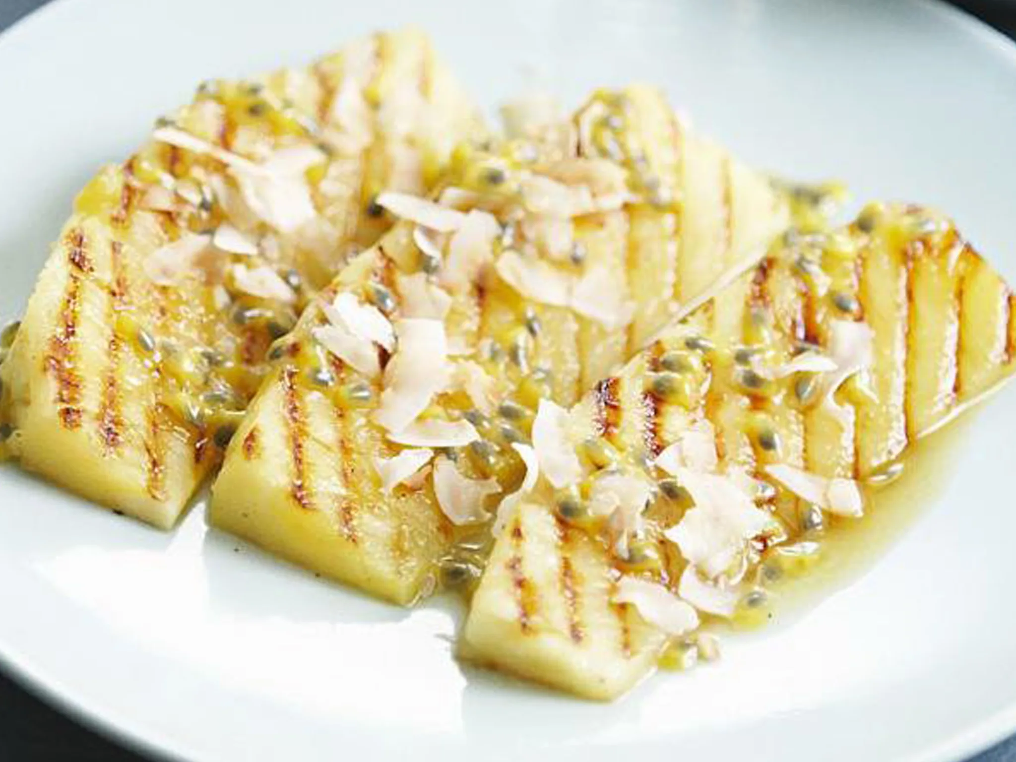 pineapple with passionfruit