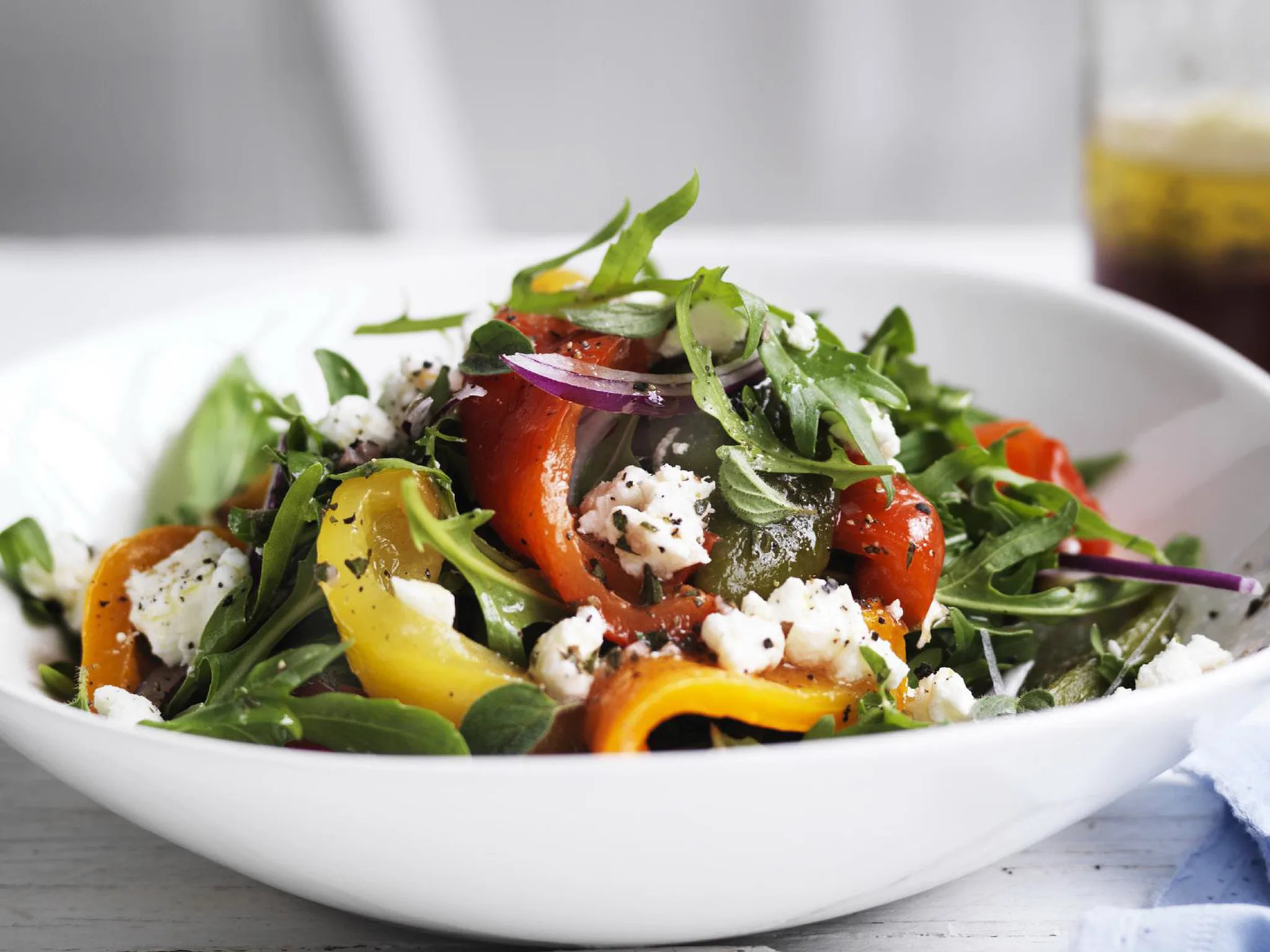 ROASTED CAPSICUM AND GOAT'S CHEESE SALAD