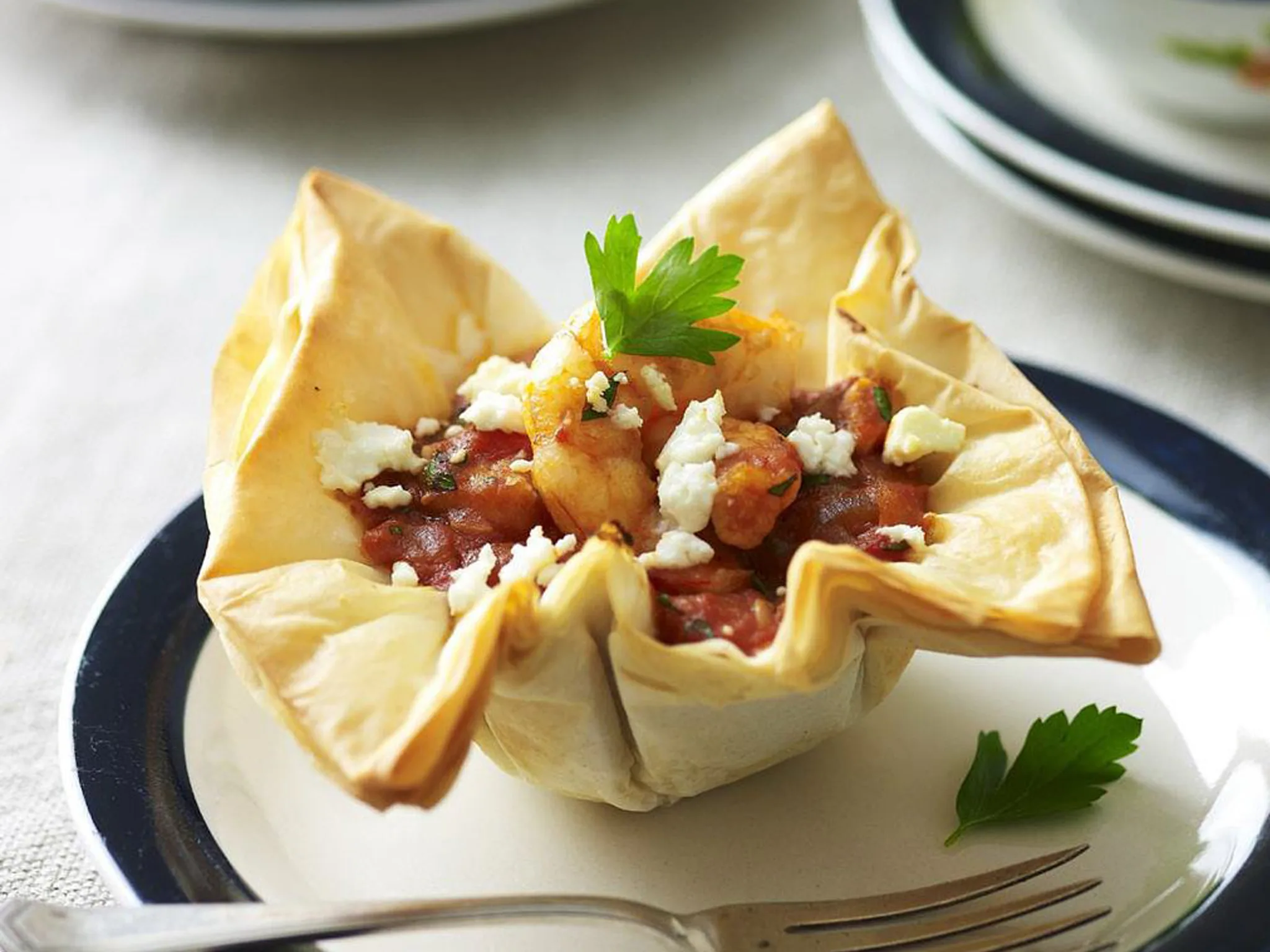 greek prawn pies
