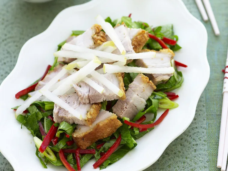 pork belly and nashi salad