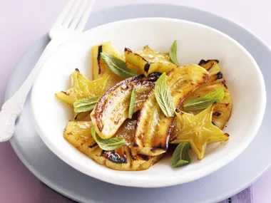 ORANGE-GLAZED TROPICAL FRUIT