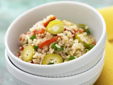 Olive and capsicum brown rice
