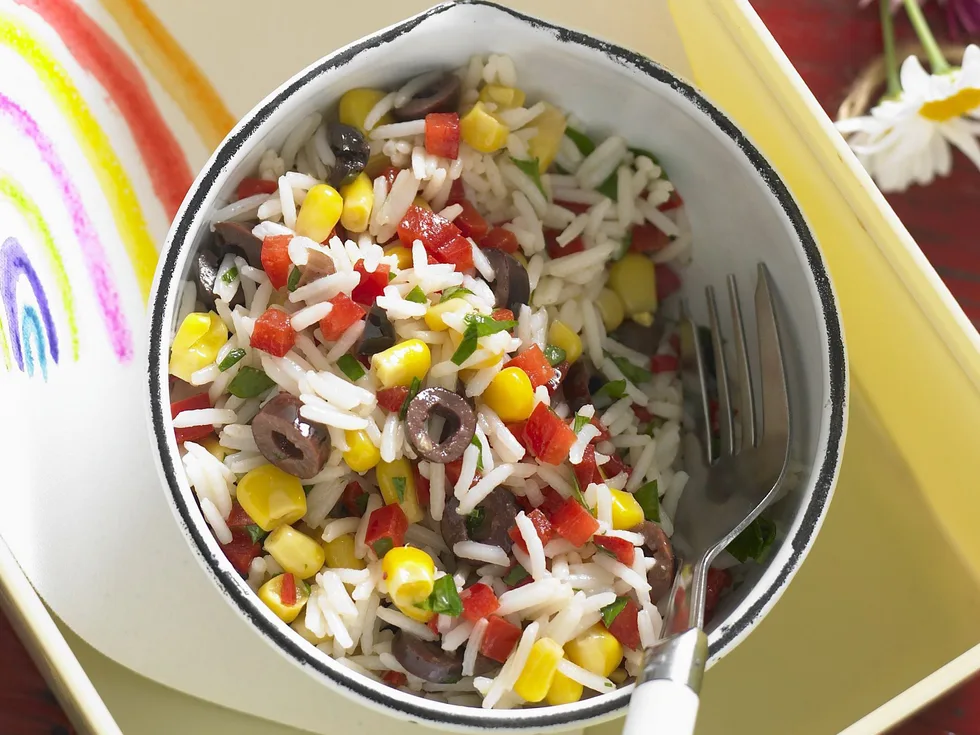 rainbow rice salad