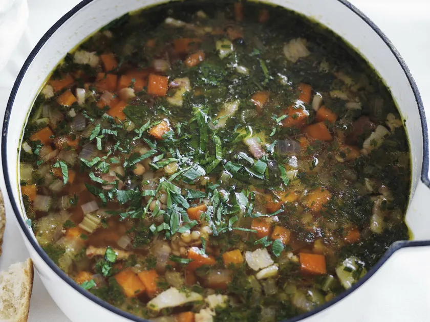 Bacon, vegetable and lentil soup | Women's Weekly Food