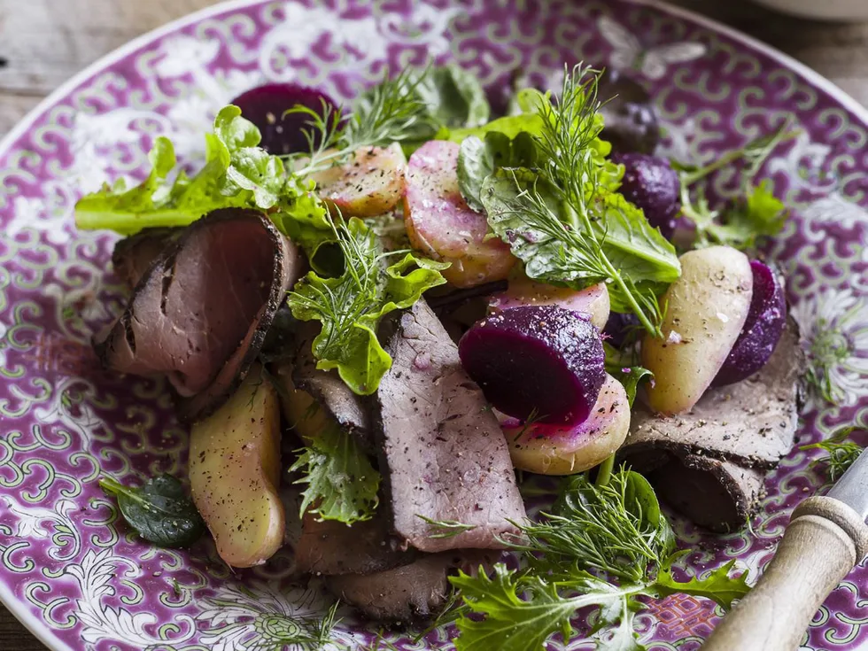 BEEF, BEETROOT AND POTATO SALAD