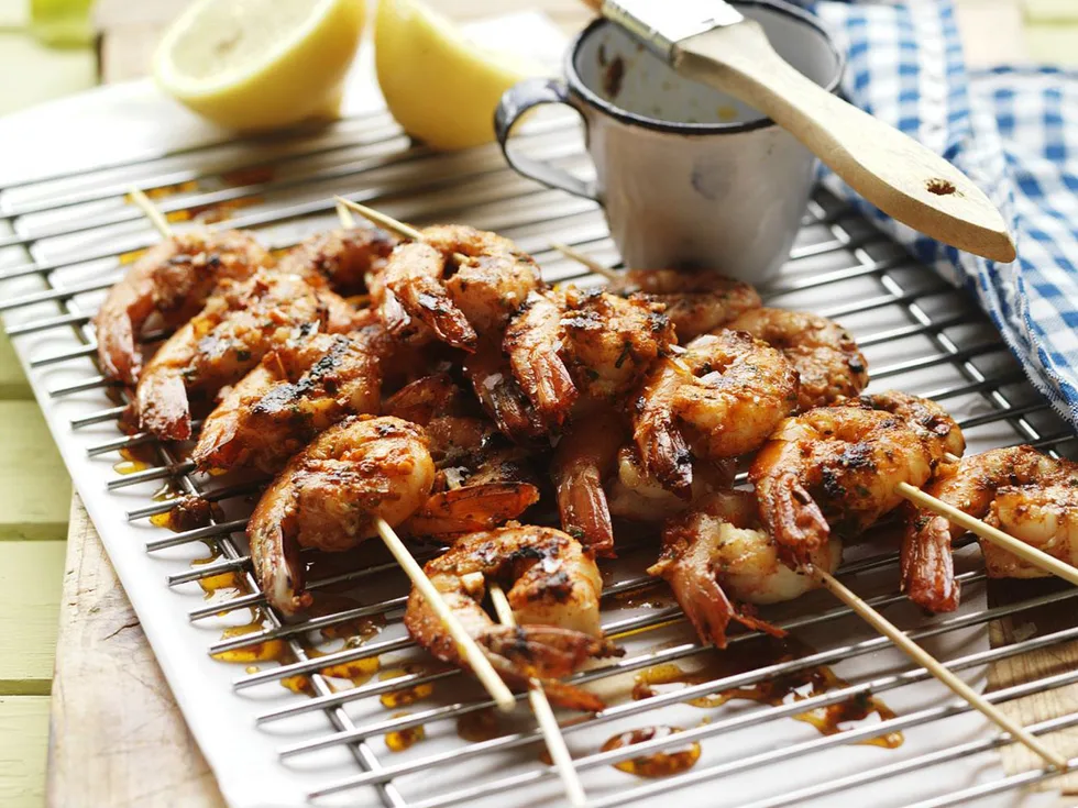 CHILLI MARINATED PRAWN SKEWERS