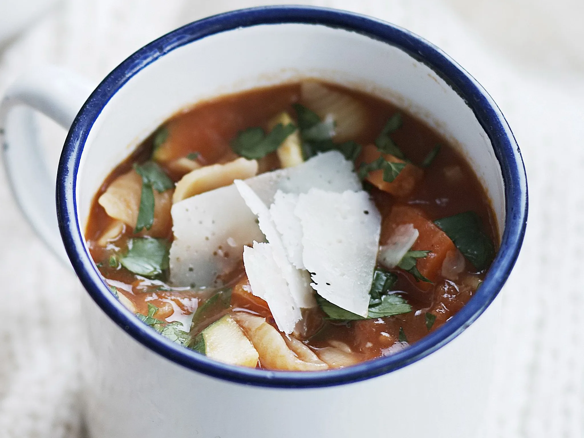 vegetable soup with cheese