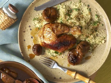 Chicken with figs and couscous