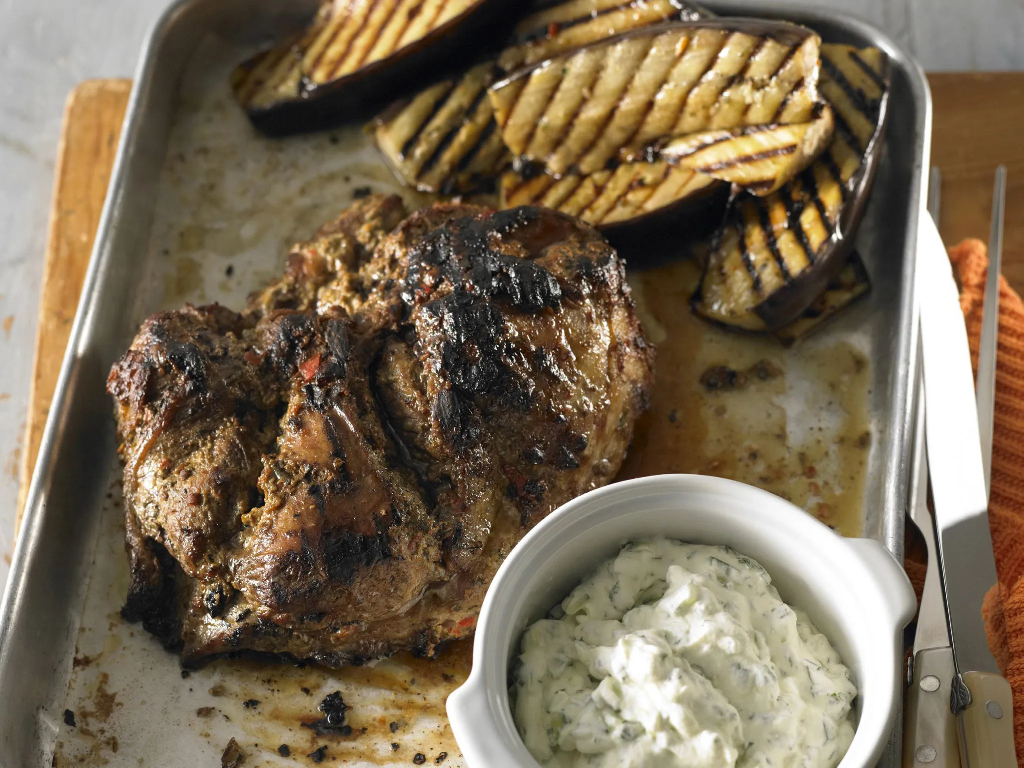 barbecued tandoori lamb