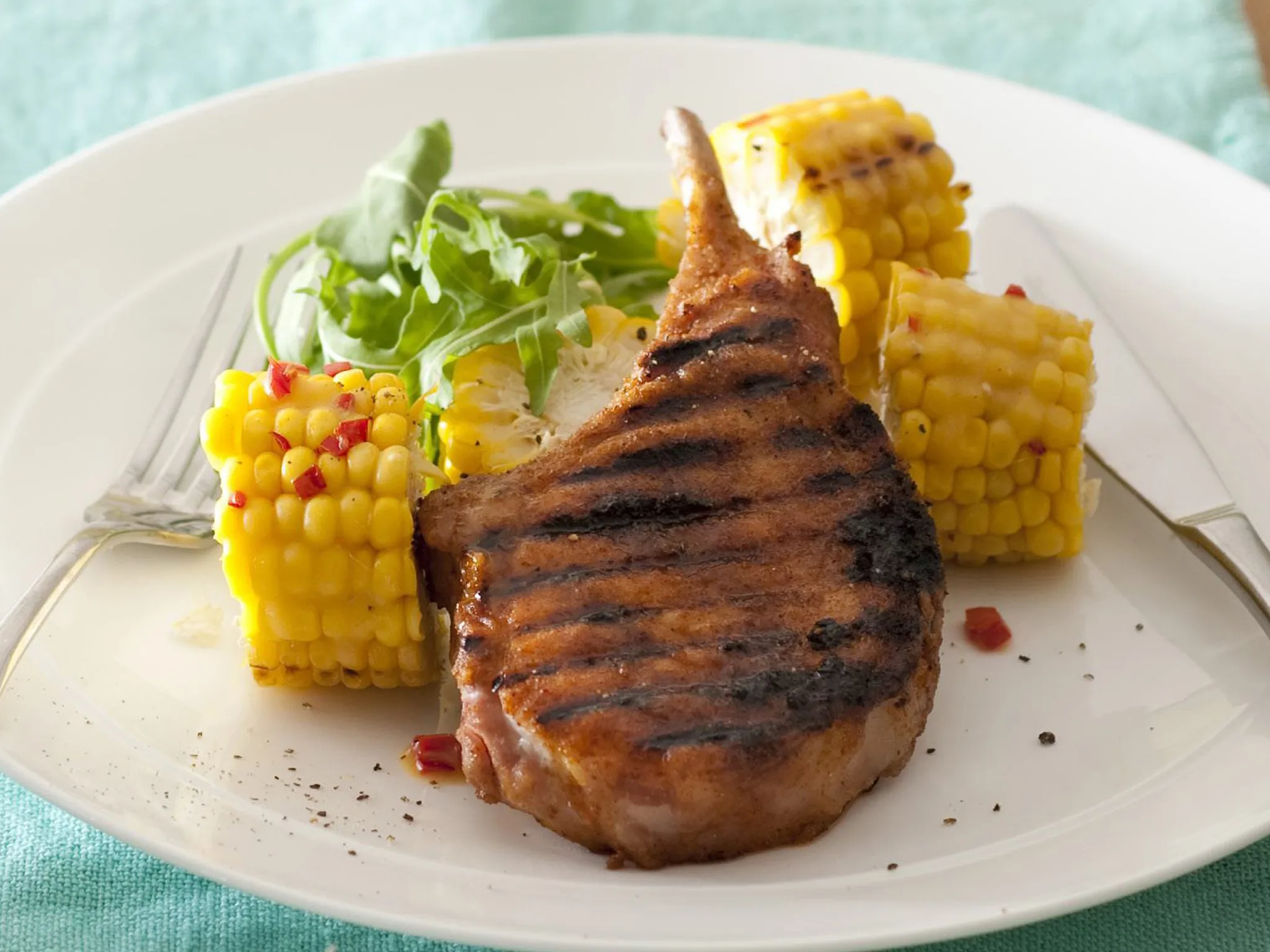 MEXICAN PORK CUTLETS WITH CHILLI CORN