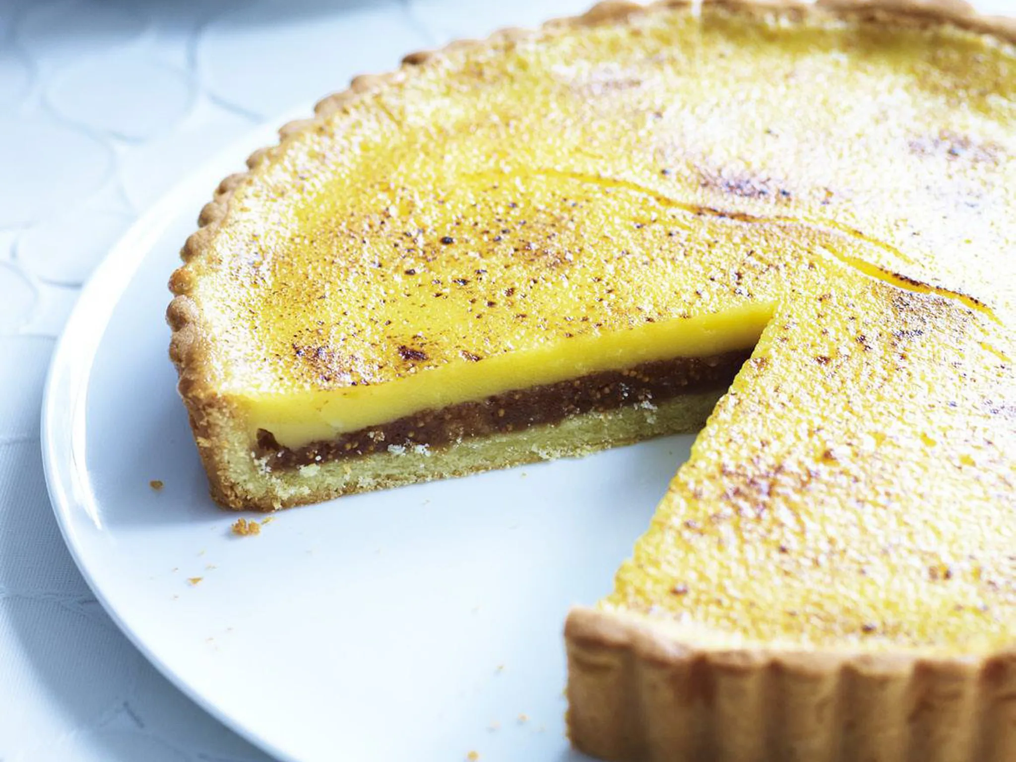 fig custard tart