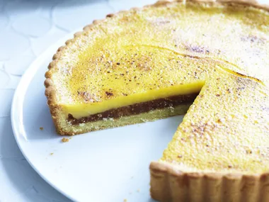 fig custard tart