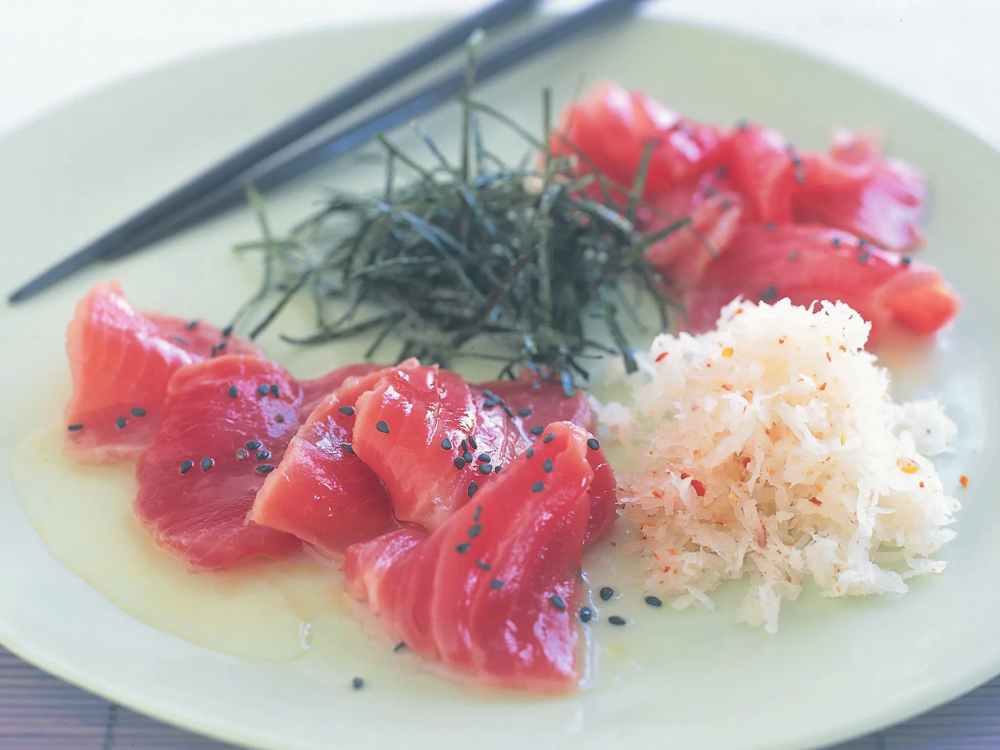 japanese-style tuna with red-maple radish