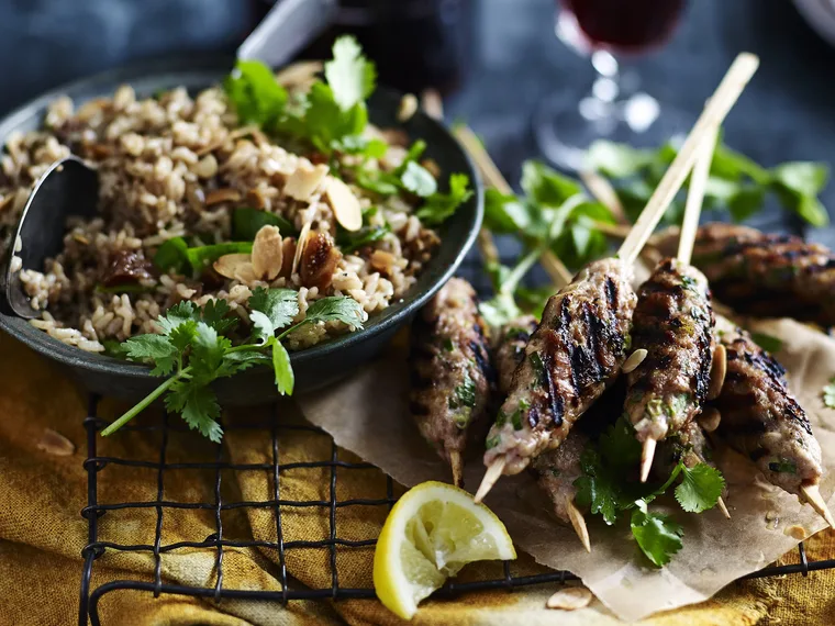 CHICKEN KOFTAS WITH FIG & SEED PILAF