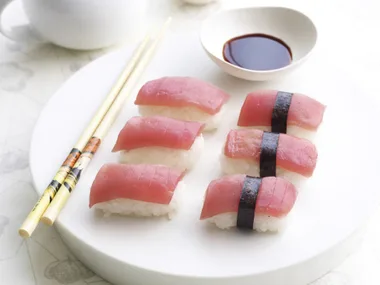 Hand-moulded sushi