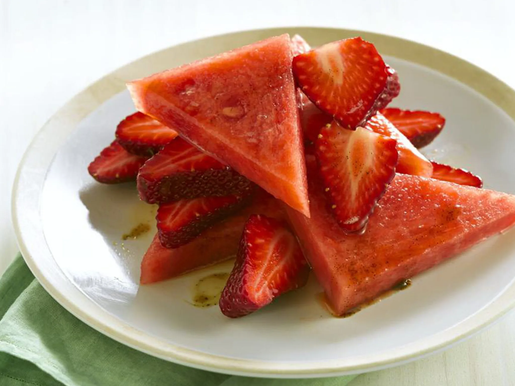 vanilla strawberries  and watermelon