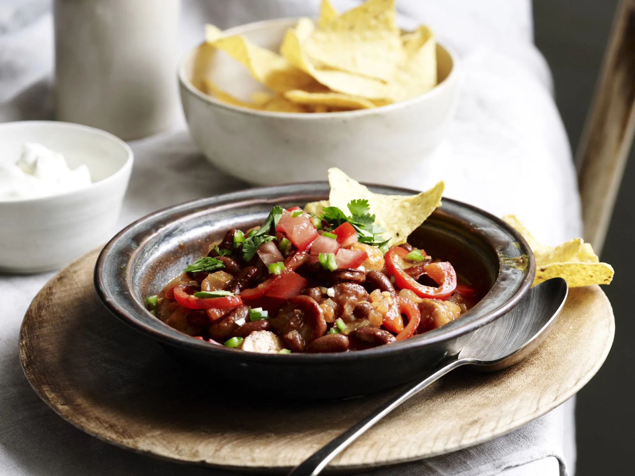 mexican kidney beans and sausages