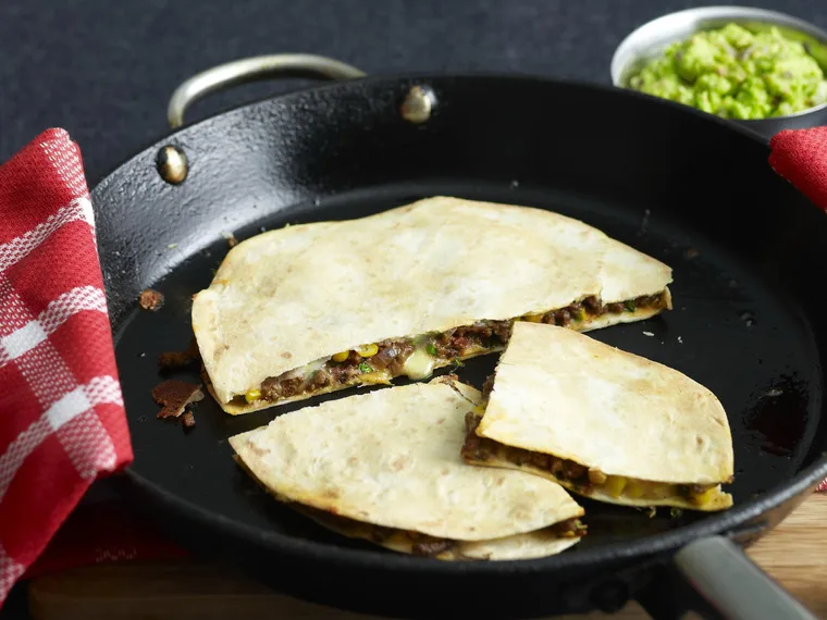 lamb and corn quesadillas