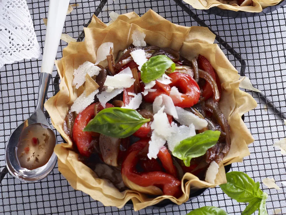 roasted red capsicum tarts