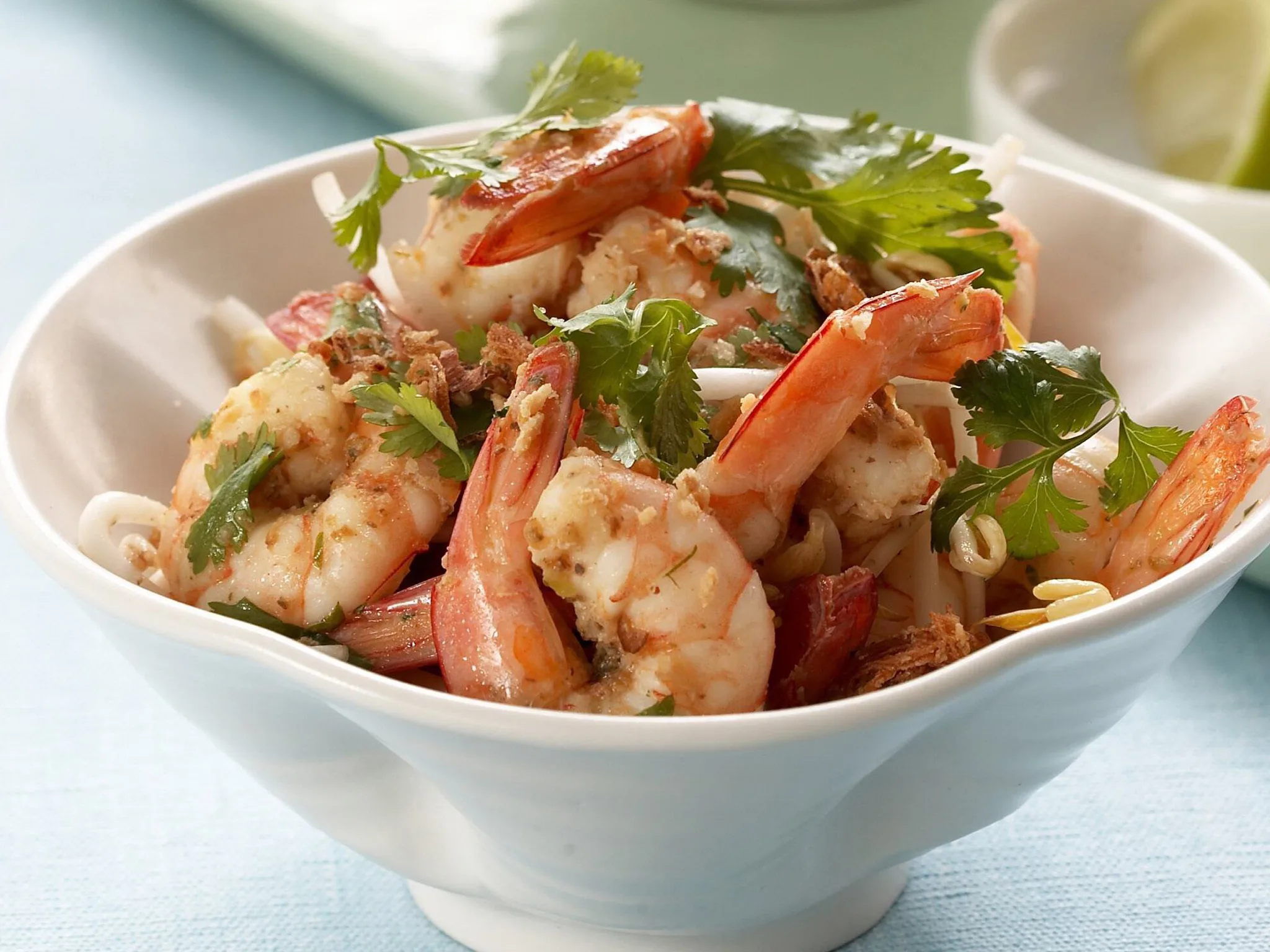 thai prawn, coriander and green peppercorn stir-fry