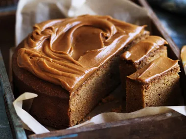 Triple-caramel mud cake