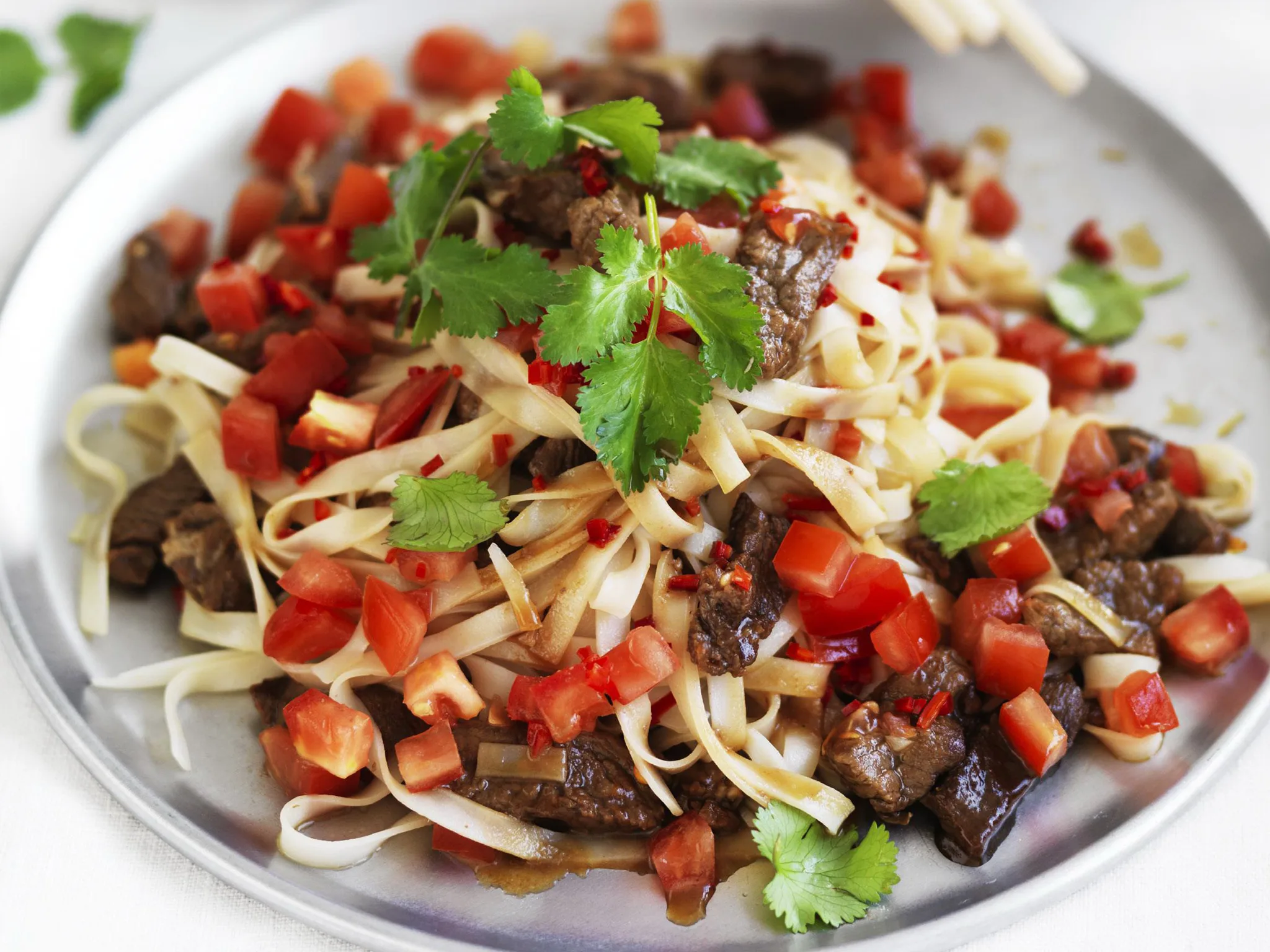 Thai spicy beef & noodle stir-fry-image