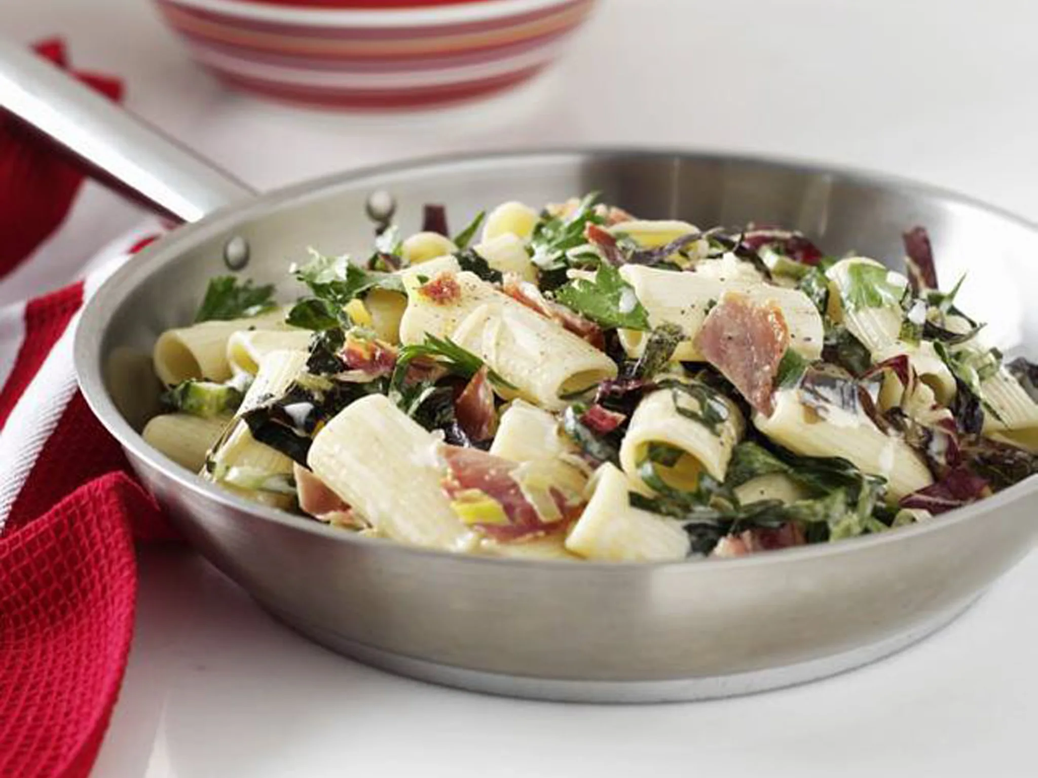 PANCETTA AND RADICCHIO RIGATONI