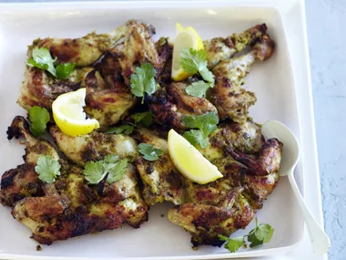 spiced roasted chickens with coriander