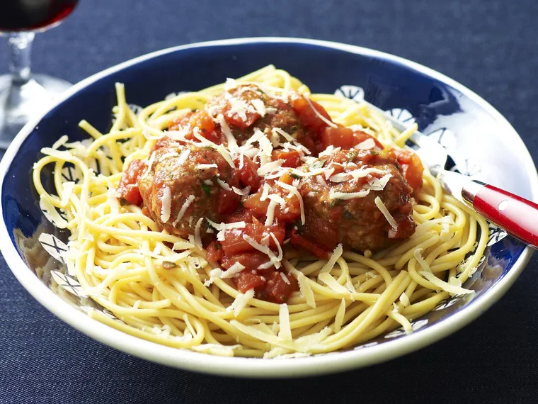 pork and veal meatballs with fresh tomato sauce