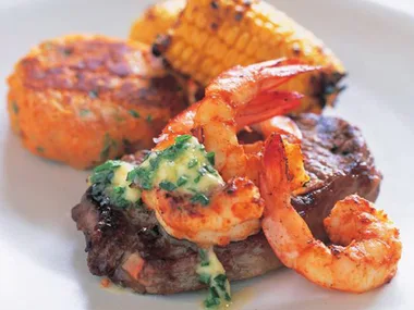 BEEF AND REEF WITH KUMARA HASH BROWNS