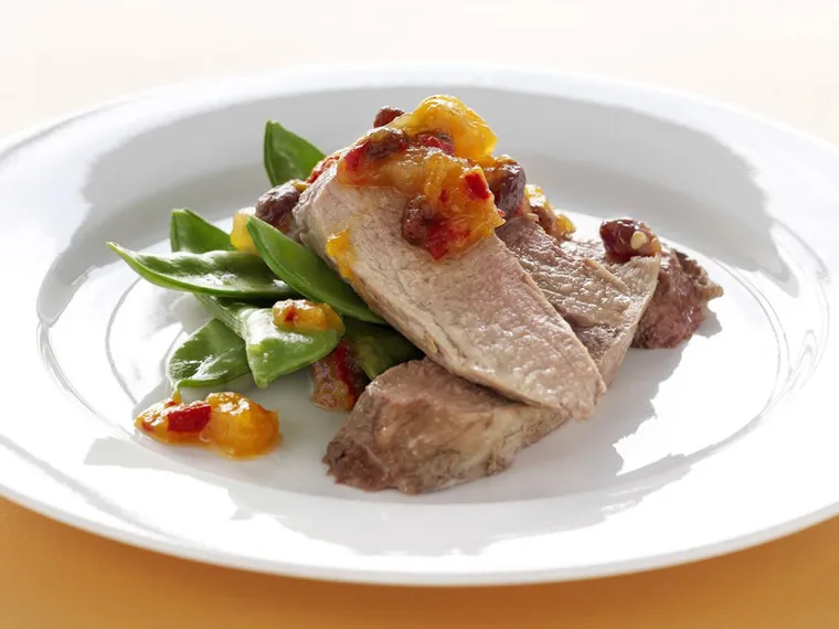 roasted pork fillet with relish