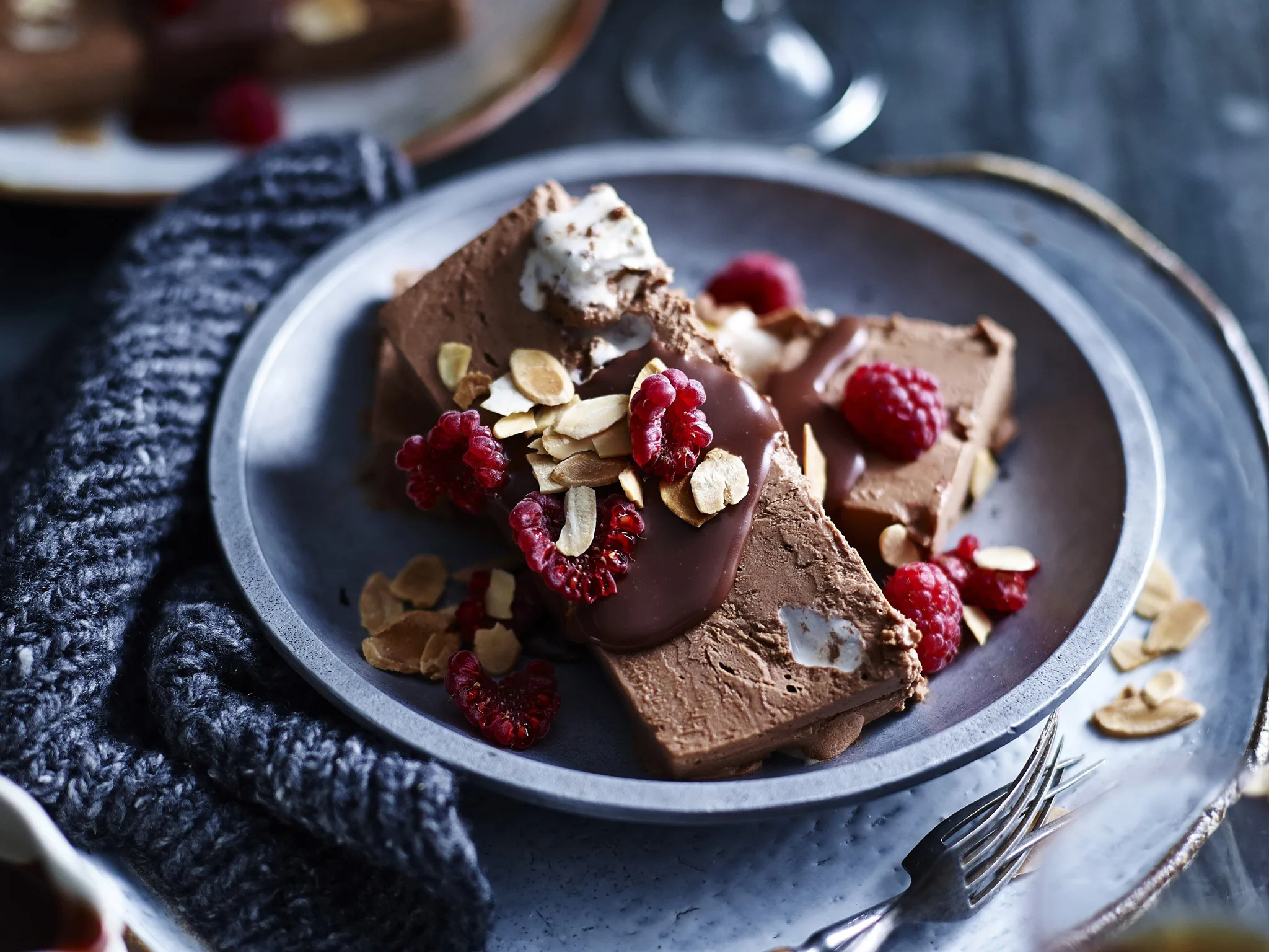 Frozen chocolate mousse cake-image