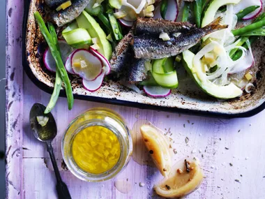 grilled sardines with fennel and preserved lemon