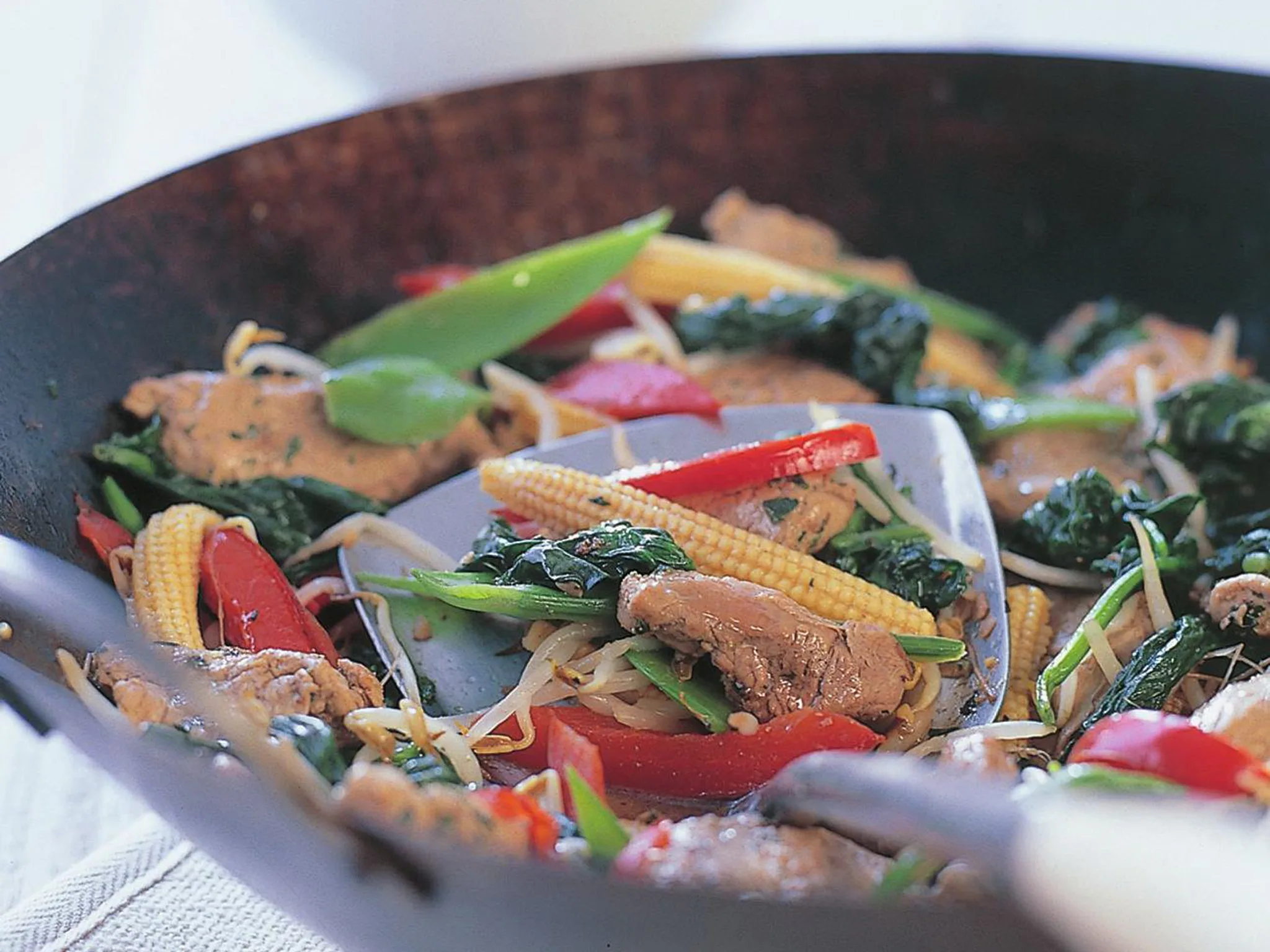 gingered pork with vegetables