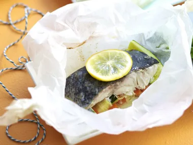 fish parcels with vegetables