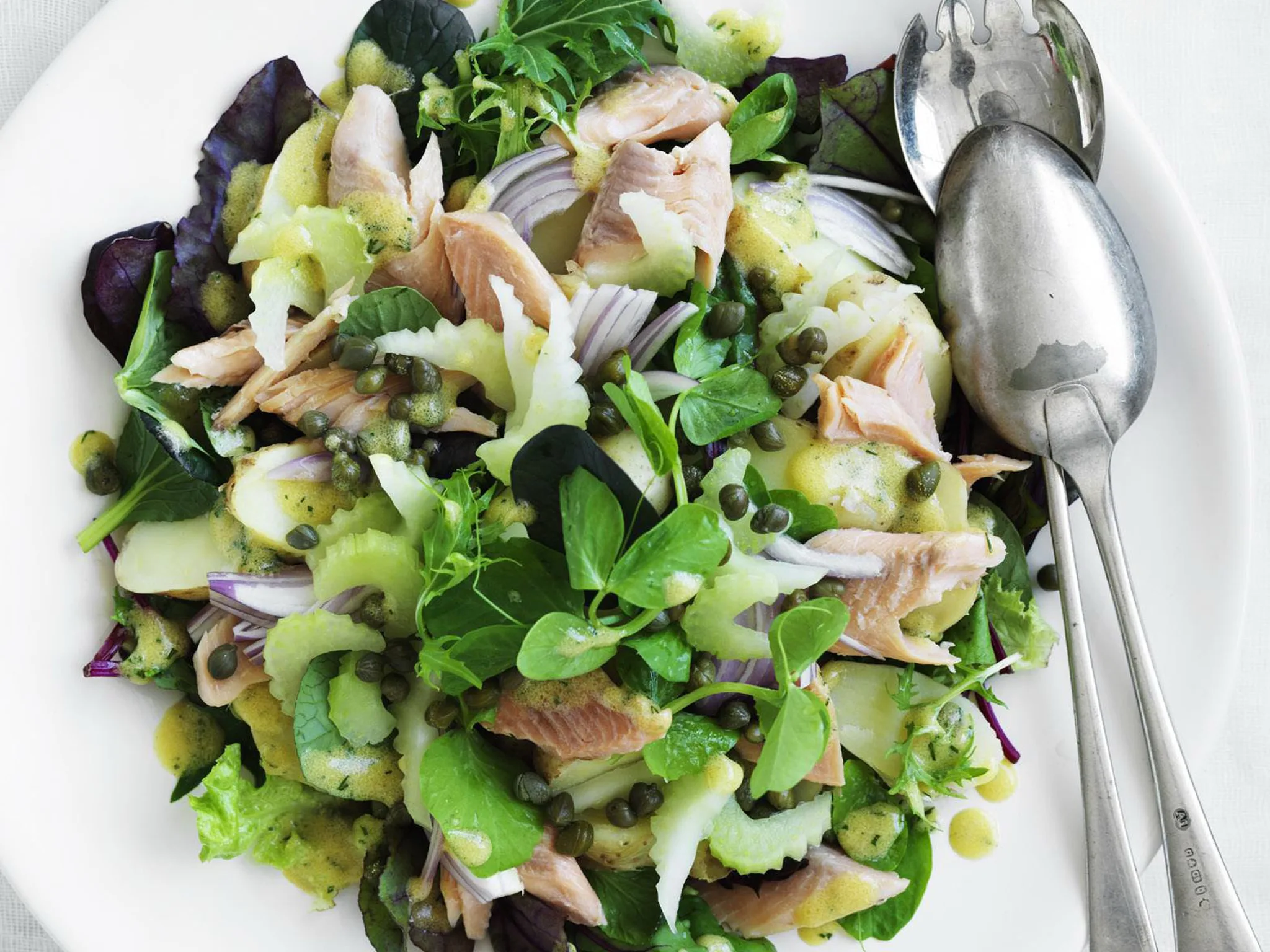 Warm potato and smoked trout salad-image