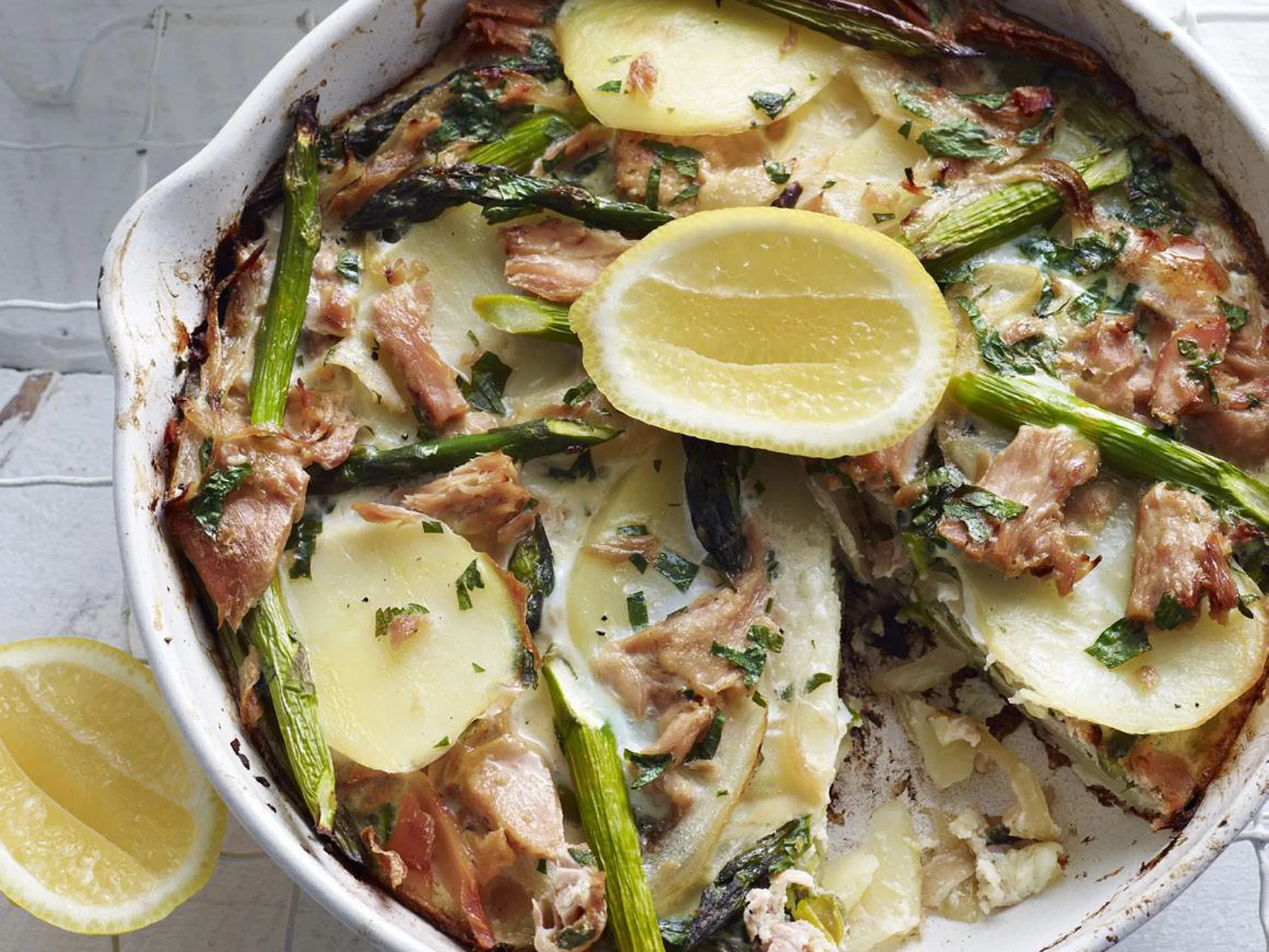 tuna and asparagus frittata