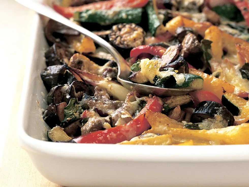 Mediterranean vegetables with cheese