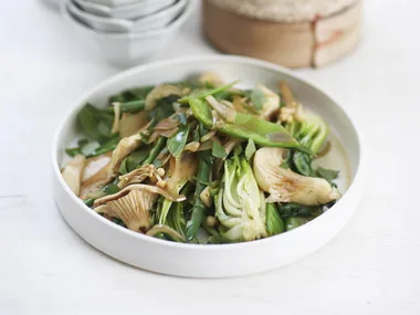 ASIAN GREENS WITH KAFFIR LIME RICE