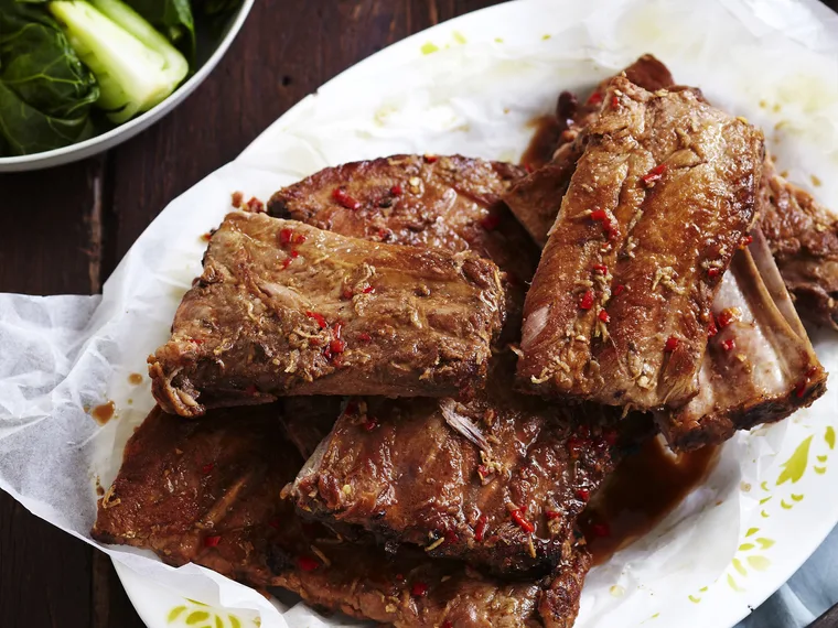 slow-cooked char siu pork ribs